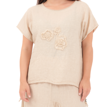 66963 CASHMERE ITALIAN LINEN TOP