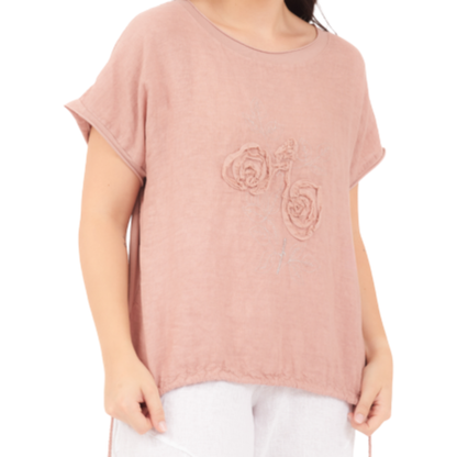 66963 ROSA ITALIAN LINEN TOP