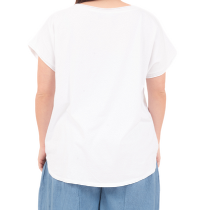 66963 BIANCO ITALIAN LINEN TOP