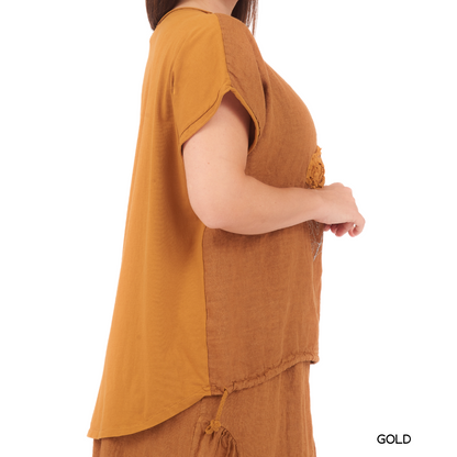 ITALIAN LINEN TOP (N)