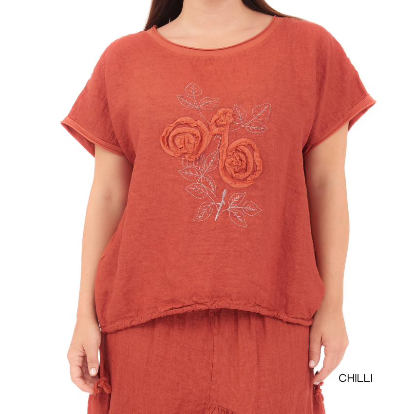 ITALIAN LINEN TOP (N)