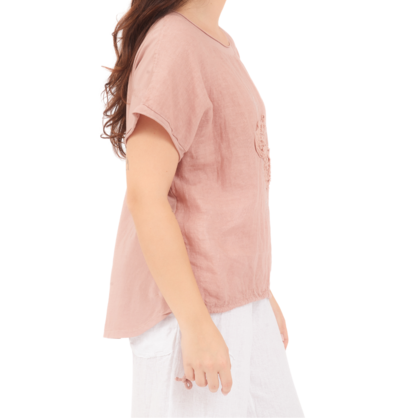 66963 ROSA ITALIAN LINEN TOP