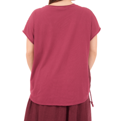 66963 AMARANTO ITALIAN LINEN TOP