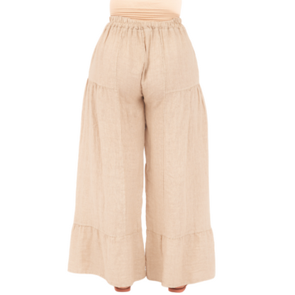 Vera May Italian Linen Ecru Pant 6697