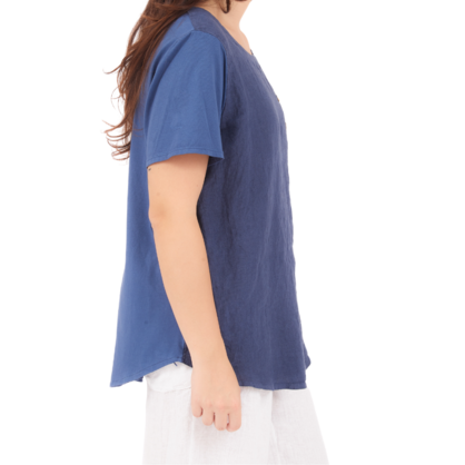 6698 NOTE LINEN TOP