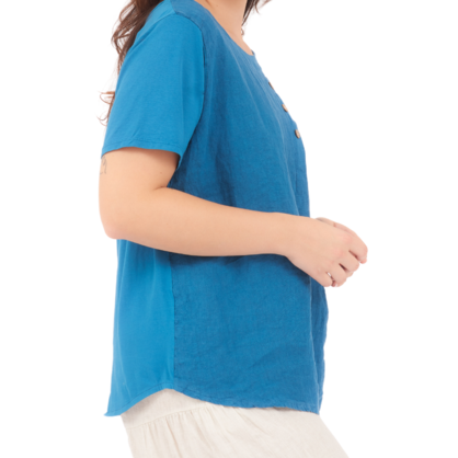 6698 PRUSSIA LINEN TOP