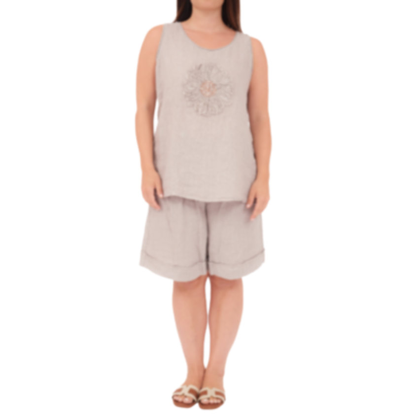 6699 FANGO ITALIAN LINEN TOP