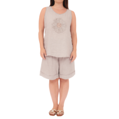 6699 FANGO ITALIAN LINEN TOP