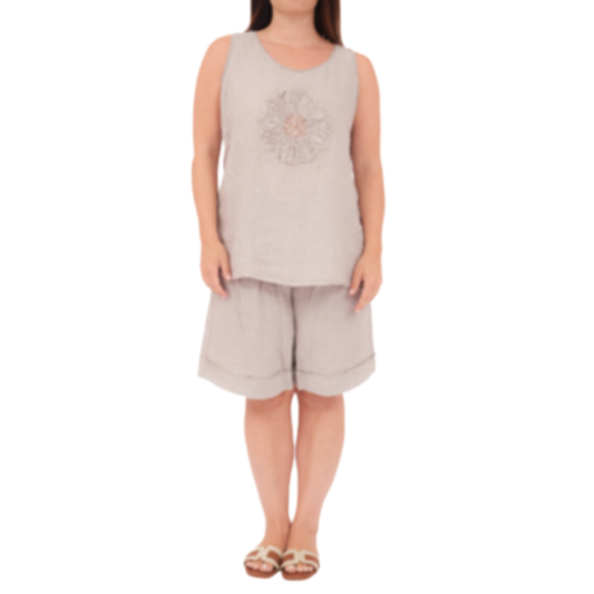 6699 FANGO ITALIAN LINEN TOP