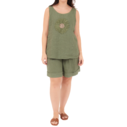 6699 MILITARE ITALIAN LINEN TOP