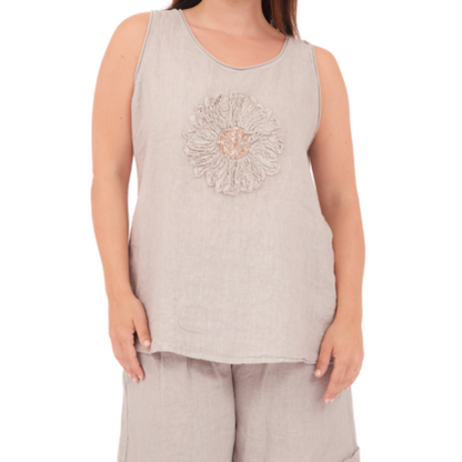 6699 FANGO ITALIAN LINEN TOP