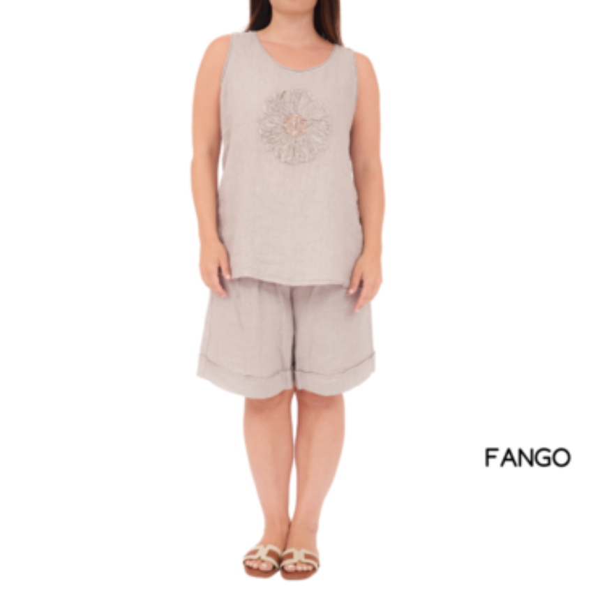ITALIAN LINEN TOP  (S)
