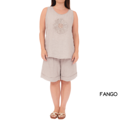 ITALIAN LINEN TOP  (S)