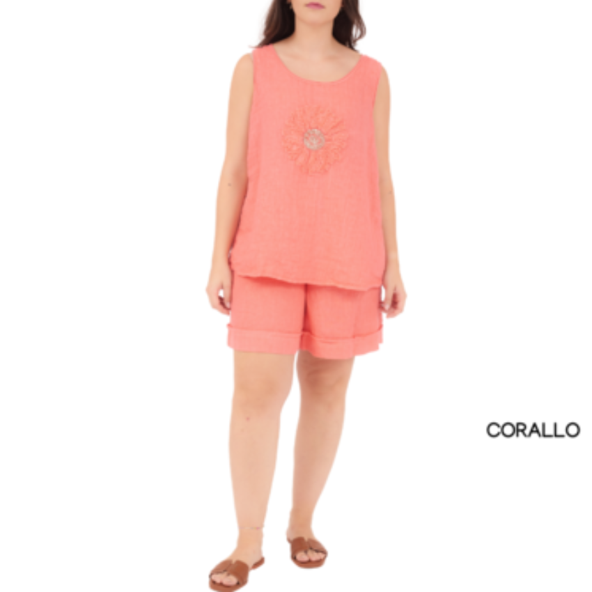 ITALIAN LINEN TOP  (S)