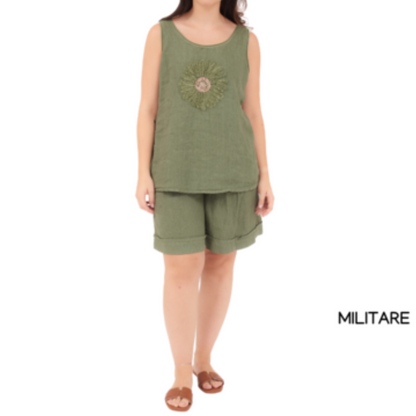 ITALIAN LINEN TOP  (S)