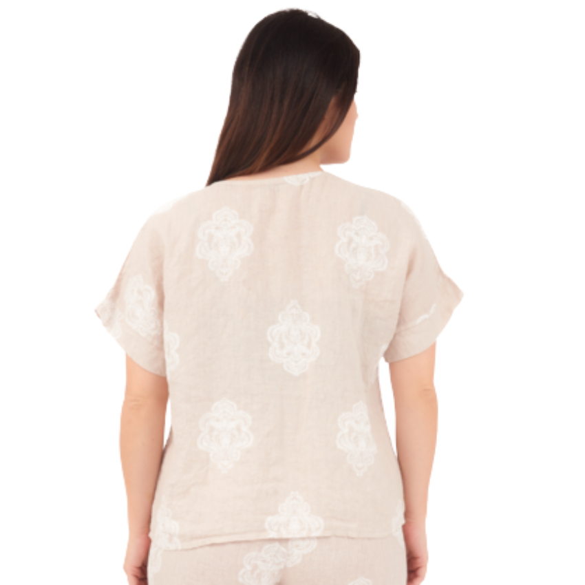 6702/6703 NUDE ITALIAN LINEN SET