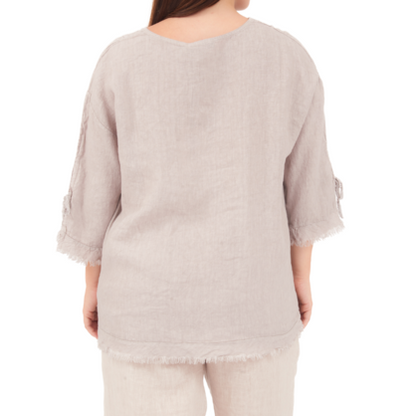 6704 FANGO LINEN TOP