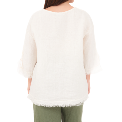 6704 LATTE LINEN TOP