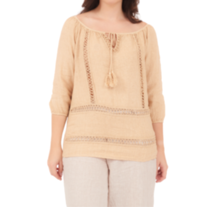 6705 DESERTO LINEN TOP