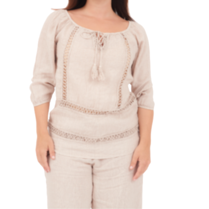 6705 NUDE LINEN TOP
