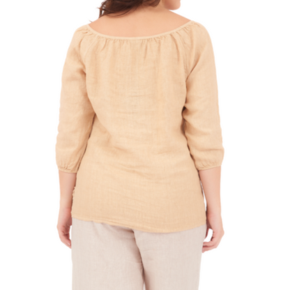 6705 DESERTO LINEN TOP