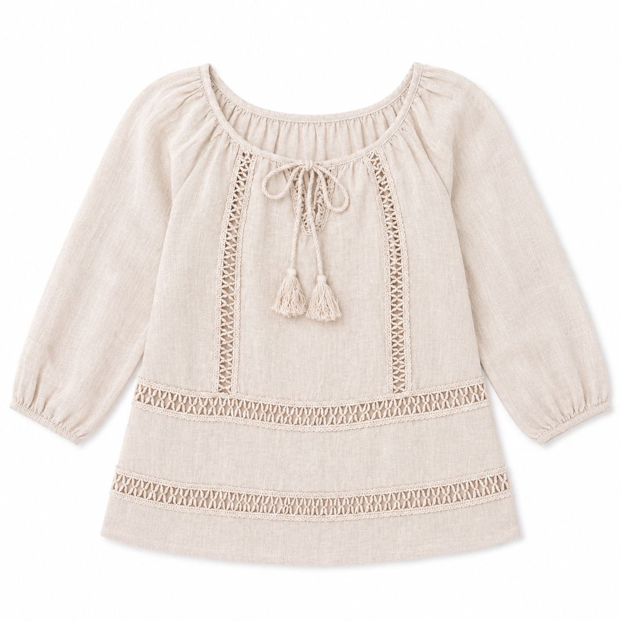 6705 NUDE LINEN TOP