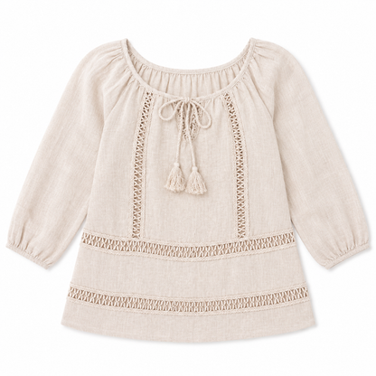 6705 NUDE LINEN TOP