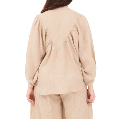 6706 ECRU LINEN TOP