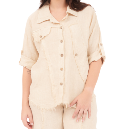 6707 CASHMERE LINEN TOP