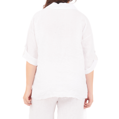 6707 BIANCO LINEN TOP