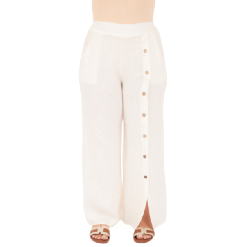 Vera May Italian Linen Latte Pant 6708