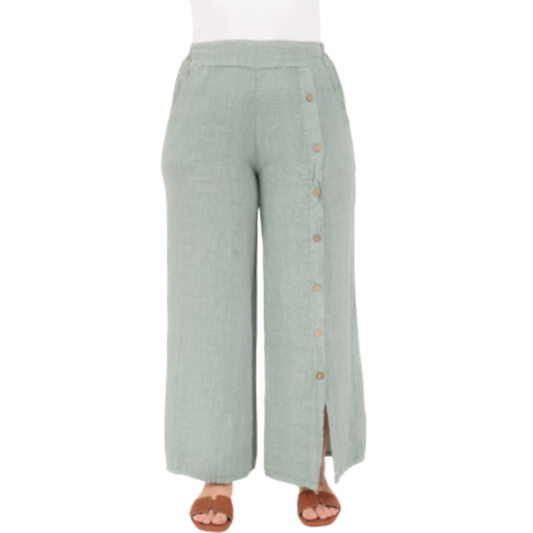 Vera May Italian Linen Salvia Pant 6708