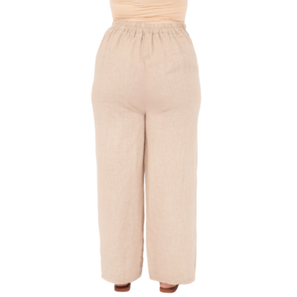 Vera May Italian Linen Ecru Pant 6708