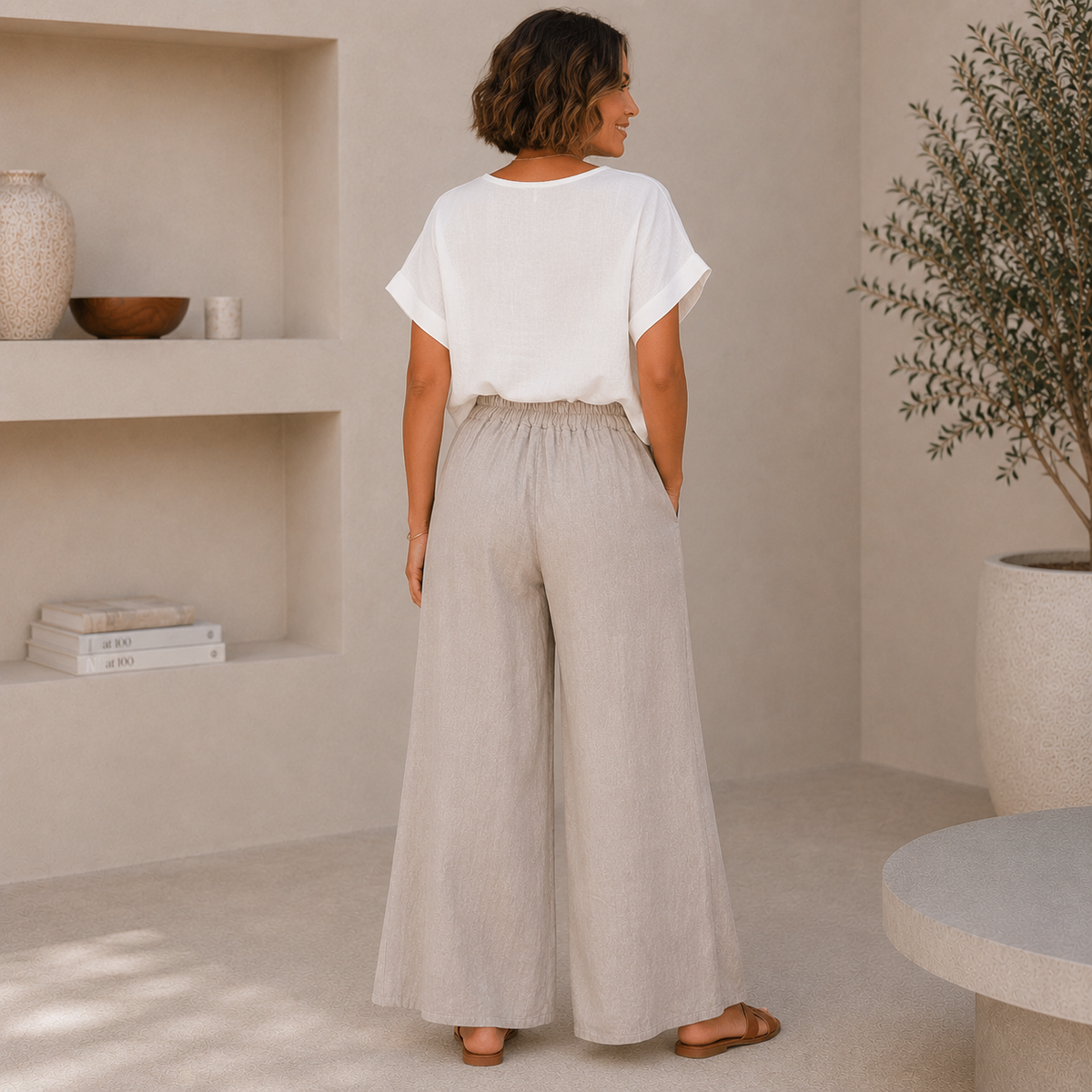 Vera May Italian Linen Fango Pant 6708