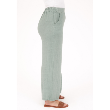 Vera May Italian Linen Salvia Pant 6708
