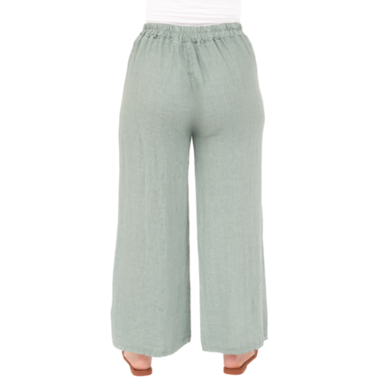 Vera May Italian Linen Salvia Pant 6708
