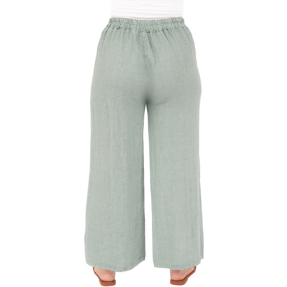 Vera May Italian Linen Salvia Pant 6708