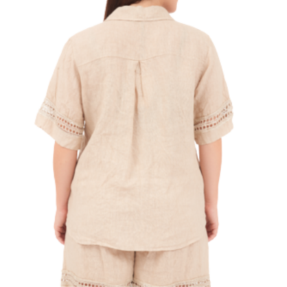 6709/6713 ECRU ITALIAN LINEN SET