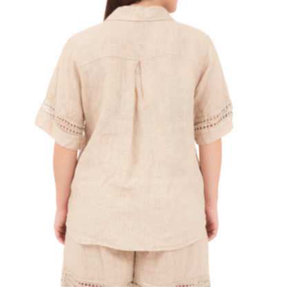 6709/6713 ECRU ITALIAN LINEN SET