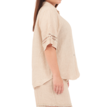 6709/6713 ECRU ITALIAN LINEN SET