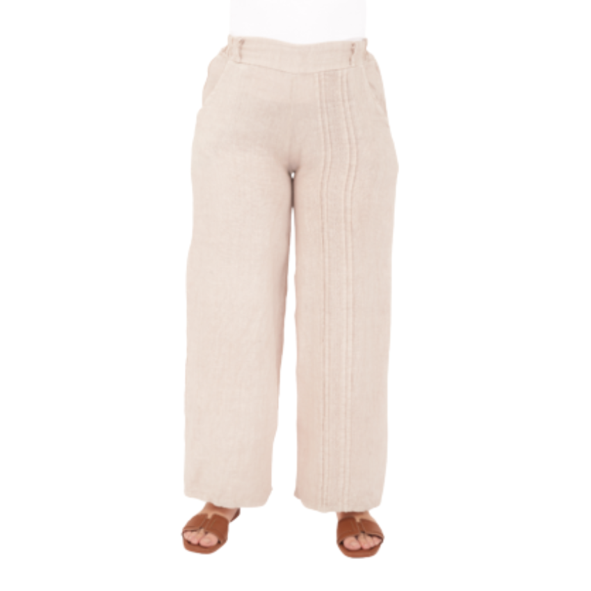 Vera May Italian Linen Nude Pant 6710