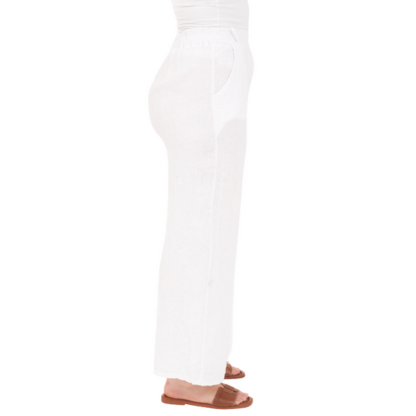 Vera May Italian Linen Bianco Pant 6710