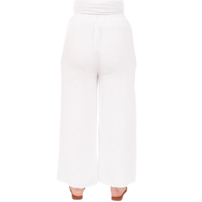 Vera May Italian Linen Bianco Pant 6710