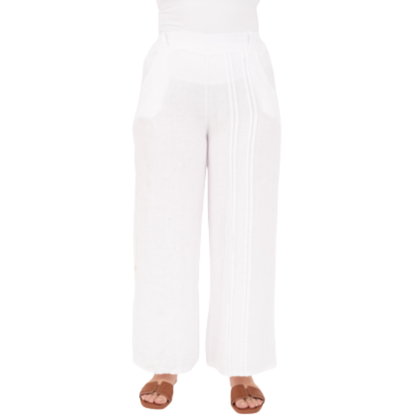Vera May Italian Linen Bianco Pant 6710