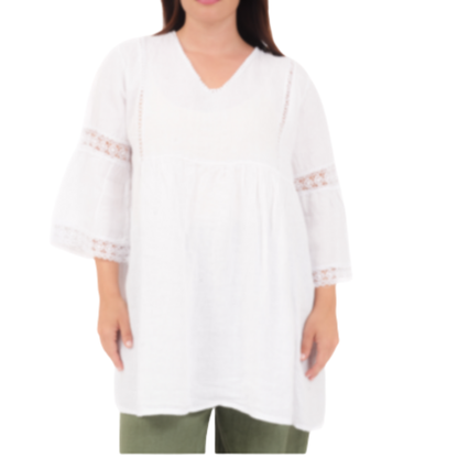 6711 BIANCO LINEN TOP