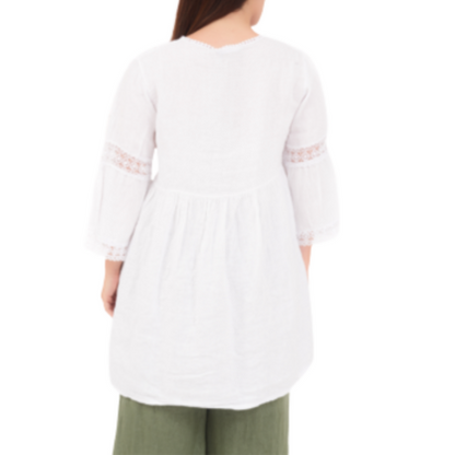 6711 BIANCO LINEN TOP