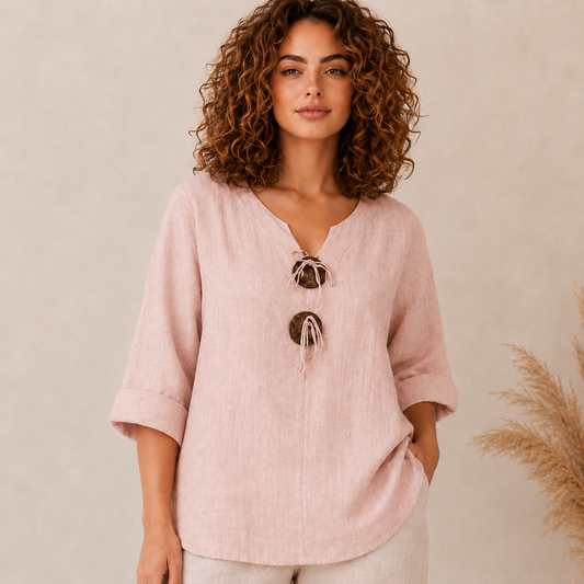 6712 CIPRIA ITALIAN LINEN TOP