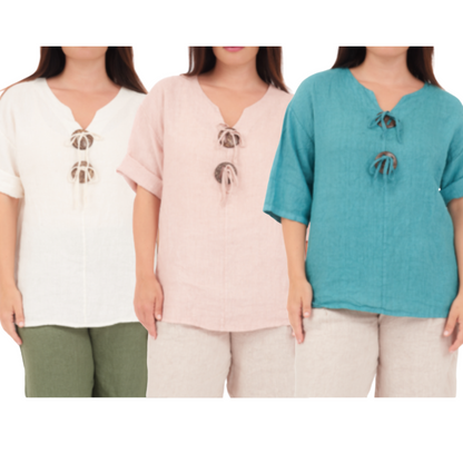 ITALIAN LINEN TOP (S)