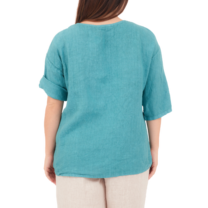 ITALIAN LINEN TOP (S)