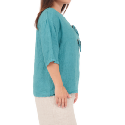 ITALIAN LINEN TOP (S)